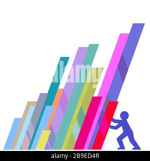 Economy Support - Vector Illustration,  Neutral Background Stock Vector