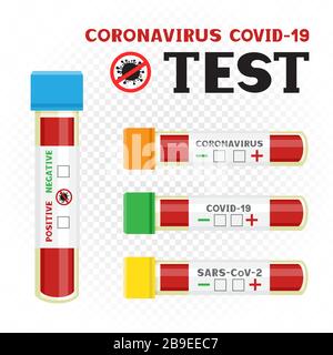 coronavirus covid-19 medical test Stock Vector