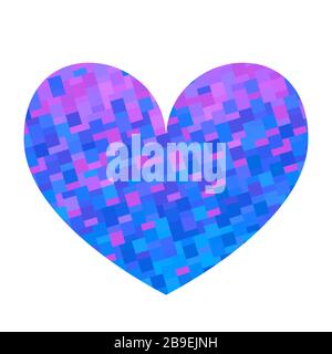 Square texture heart. Valentine day celebration. Vector illustration. Stock Vector