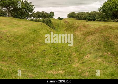 A Section Of The Antonine Wall, West Of Rough Castle Fort, A Roman ...