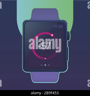 watch logo and icon vector Isolated image Stock Vector