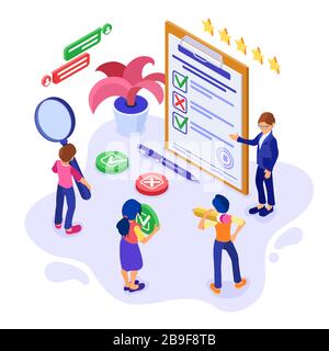 Survey Questionnaire or Test Form Stock Vector