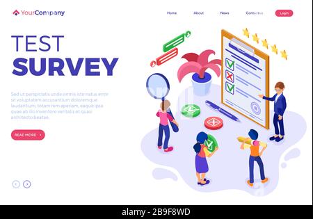 Survey Questionnaire or Test Form Stock Vector