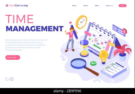 Planning shedule time management Stock Vector