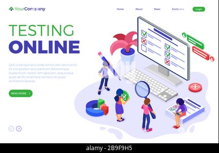 Online Survey Questionnaire Form or Test Stock Vector