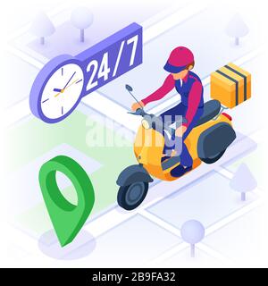 online food order package delivery service Stock Vector
