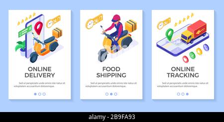 online food order package delivery service Stock Vector