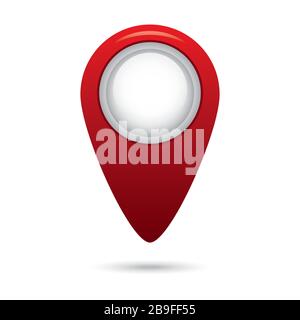 Red empty navigation map pointer marker icon Stock Vector