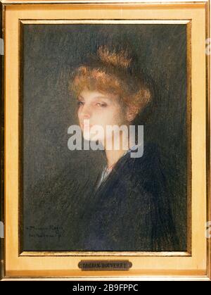 Portrait of woman Pascal Adolphe Jean Dagnan-Bouveret (1852-1929). Portrait de femme. Pastel, fusain et mine de plomb, 1895-1905. Paris, musée Carnavalet. Stock Photo