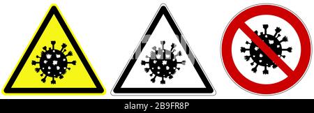 Uniwersale symbole piktograficzne dla trwającej sytuacji epidemii na całym świecie. Stock Vector