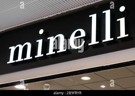 Bordeaux Aquitaine France 09 24 2019 Minelli sign shop