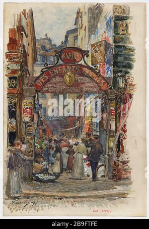Enter the Marché des Enfants Rouges, 39, rue de Bretagne, in the 3rd arrondissement 1907. (dummy Title) Stock Photo
