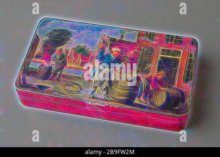 coopers tobacco Iron tobacco box, painted with three coopers, tobacco box holder iron base  metal metal lacquer, Tobacco