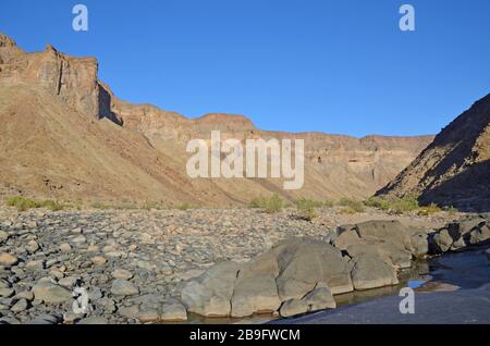 In the Fish River Canyon, southern Namibia Stock Photo