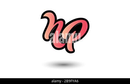 Initial Monogram Letter NP Logo Design Vector Template. NP Letter Logo Design Stock Vector