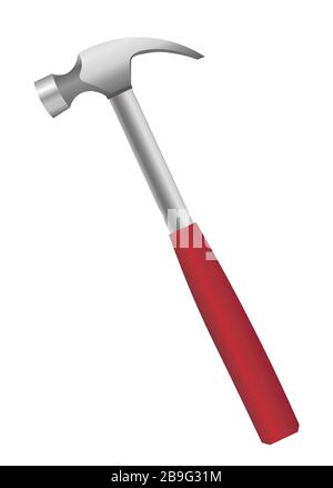 hammer isolated on white background 3d illustration Stock Photo - Alamy
