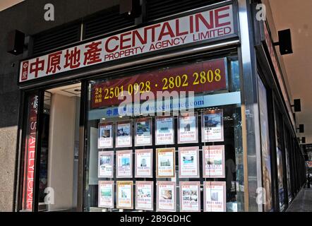 real estate agency, Hong Kong island, China Stock Photo