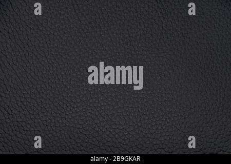 Black or dark brown leather close up texture or background Stock Photo
