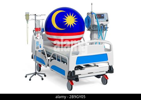 Malaysian Healthcare, ICU in Malaysia. 3D rendering isolated on white background Stock Photo