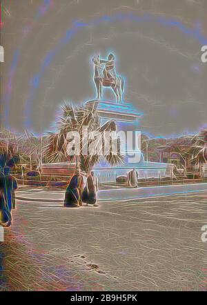 Egyptian views; Cairo (Masr). Statue of Ibrahim Pasha, Opera Square, Cairo. 1900, Egypt, Cairo Stock Photo