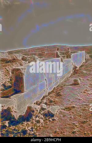 Hebron and surroundings Ramet el Khalil. Herodian wall encircling the ruins. 1920, West Bank, Hebron Stock Photo