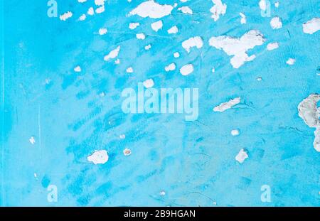 Waterblue wall with rough surface Stock Photo