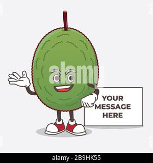 A picture of Jackfruit cartoon mascot character with money on hands ...