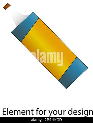 School supplies. Glue for paper .. Vector illustration isolated on a white background.. Stock Vector
