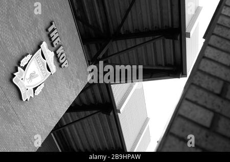 Anfield Stadium the home of Liverpool Football Club in Liverpool, England, UK Stock Photo