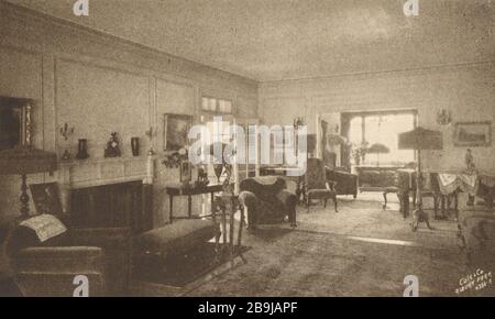 Residence, John W. McDonald, Deal, New Jersey. Living-room. K. MacM. Towner, Architect (1922) Stock Photo