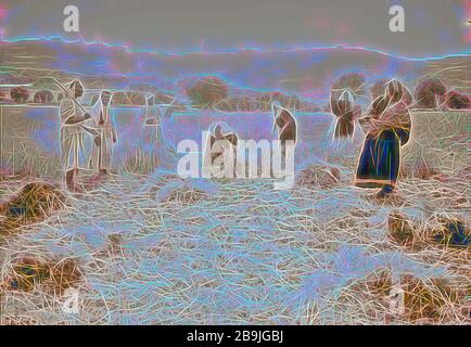 Ruth series Threshing floor, winnowing, 1898, Middle East, Israel and/or Palestine Stock Photo