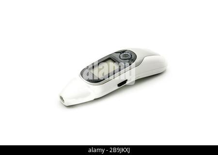 Digital thermometer isolated on white background Stock Photo