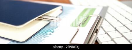 Important papers with information Stock Photo