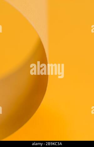 Simply shape yellow color paper designs Stock Photo