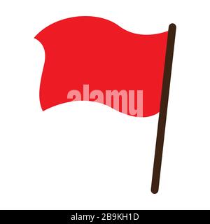 Red flag vector object icon Stock Vector