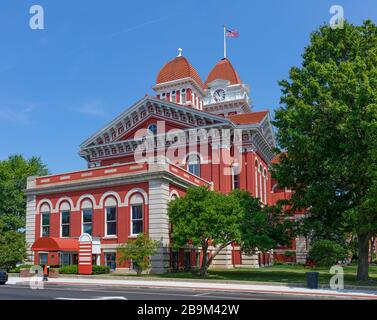 The Historic Crown Point Courthouse, in the state of Indiana, USA Stock Photo