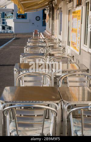 Chairs and tables in modern cafe Stock Photo Alamy