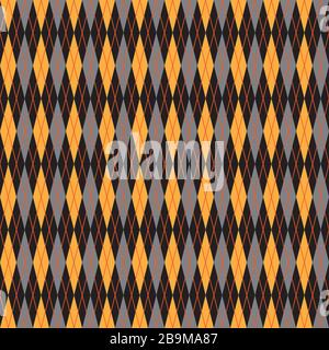 Simple brown yellow pattern background with rombs Stock Vector