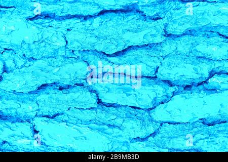 Abstract blue and cyan paint on a surface, texture art background. Stock Photo