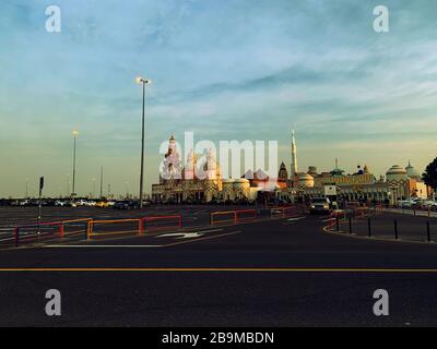 The GLobal Village,One of the best place to visit in Dubai(UAE), having a live view of almost all the countries with their lifestyles Stock Photo