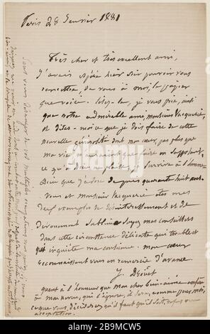 Juliette Drouet to Victor Hugo; January 1 Saturday morning 11 a.m ...
