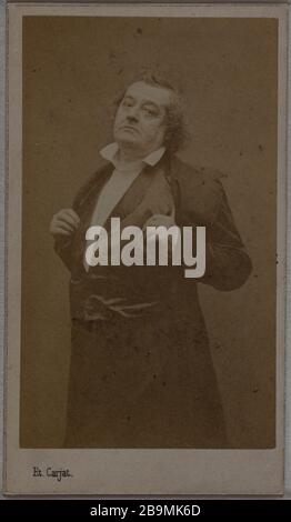 The actor Frederick Lemaitre Etienne Carjat (1828-1906). L'acteur Frédérick Lemaître. 1870. Paris, Maison de Victor Hugo. Stock Photo