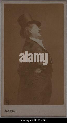 The actor Frederick Lemaitre (profile) Etienne Carjat (1828-1906). L'acteur Frédérick Lemaître. 1870. Paris, Maison de Victor Hugo. Stock Photo