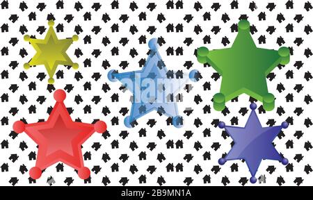 abstract stars on art design background Stock Vector