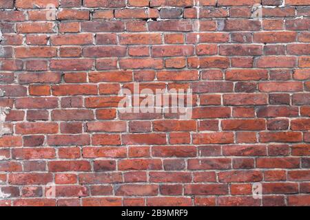 Retro brick wall old texture, great design for any purposes. Gray grunge texture. Stock Photo