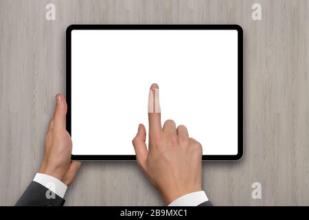 Digital tablet in hands. Stock Photo