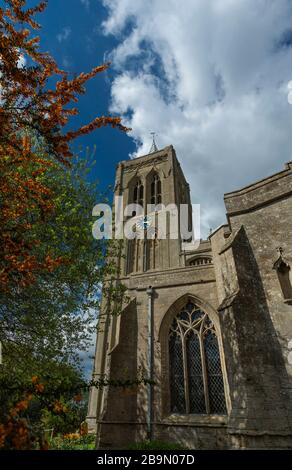 Gedney, Lincolnshire, UK, April 2014, view of St Mary Magdalene Church Stock Photo