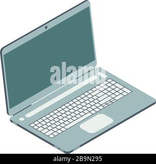 Drawn notebook in isometric style. Vector isolated illustration. Stock Vector