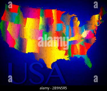 CORPORATE ART: The United States of America Stock Photo