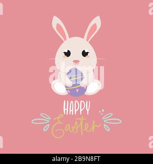 Happy easter day card Stock Vector